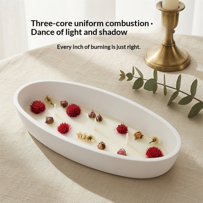 Plaster Boat-Shaped Aromatherapy Candle