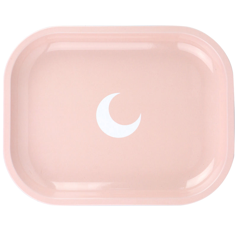 Brando Moon Rolling Tray with Moon - 5.5 x 7 inch Small Rolling Tray - Lightweight Curved Edges and Smooth Surface for easy Rolling