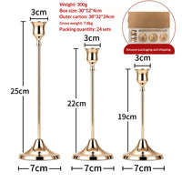 Retro Trumpet-bell Candle Holder, Copper 3PCS Set, view 3