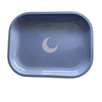 Brando Moon Rolling Tray with Moon - 5.5 x 7 inch Small Rolling Tray - Lightweight Curved Edges and Smooth Surface for easy Rolling