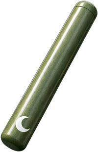 Small Ceramic Pill Container Tube -Lightweight Water Proof 4.5” - Portable Storage Tube for Pills, Coffee & Small Components while Engraved Moon for Home and Office Travel