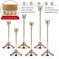 Retro Trumpet-bell Candle Holder, Copper 3PCS Set, view 7