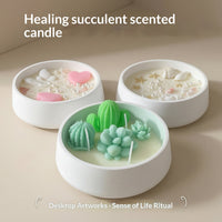 Home Bedroom Ambiance Scented Candle, Succulent Garden, view 2