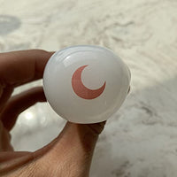 Brando Moon Small Vase Piece White with Pink Moon (White)