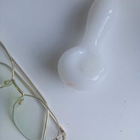 Brando Moon Small Vase Piece White with Pink Moon (White)
