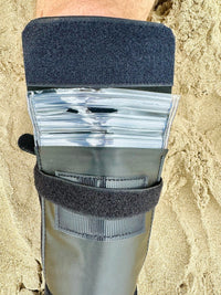 Peak Tide Protective Water Proof Surf Pouch - Triple Lock Bag (Black)