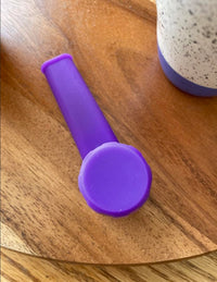 Pocket-Sized Capped Straw, Purple, Unbreakable, Reusable, Portable