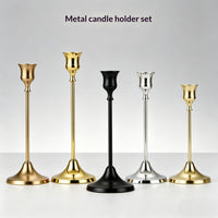 Retro Trumpet-bell Candle Holder, Copper 3PCS Set, view 10
