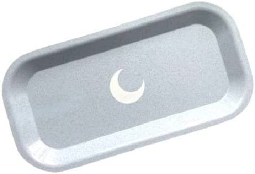 Brando Moon Small Tray - Lightweight Bio Tray - Made from Plants - Eco Friendly Low Carbon Kitchen Tool - Curved Edges and Smooth Surface - Travel Size 8 x 4.1 inches