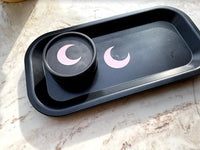 Brando Moon Small Tray - Lightweight Bio Tray - Made from Plants - Eco Friendly Low Carbon Kitchen Tool - Curved Edges and Smooth Surface - Travel Size 8 x 4.1 inches