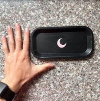Brando Moon Small Tray - Lightweight Bio Tray - Made from Plants - Eco Friendly Low Carbon Kitchen Tool - Curved Edges and Smooth Surface - Travel Size 8 x 4.1 inches