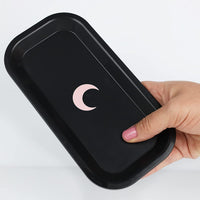 Brando Moon Small Tray - Lightweight Bio Tray - Made from Plants - Eco Friendly Low Carbon Kitchen Tool - Curved Edges and Smooth Surface - Travel Size 8 x 4.1 inches