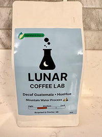 Lunar Coffee Lab Decaf Guatemala Organic Coffee - Medium Light Roast Naturally Decaffeinated - Mountain Water Process Decaf - Regenerative Organic Grown (Whole Bean) (4oz)
