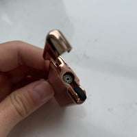 Brando Moon Rose Gold Butane Lighter Windproof Pocket Lighter for Candle Camping Kitchen and Outdoor Use (Without Butane)