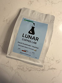 Lunar Coffee Lab Decaf Guatemala Organic Coffee - Medium Light Roast Naturally Decaffeinated - Mountain Water Process Decaf - Regenerative Organic Grown (Whole Bean) (8oz)