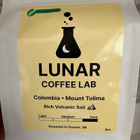 Lunar Coffee Lab Colombia Organic Coffee Dark Roast - Volcanic Soil Grown at Mount Tolima - Fair Trade Dark Roast Coffee or Espresso (Whole Bean)