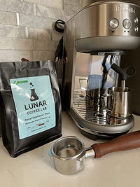 Lunar Coffee Lab Organic Decaf Espresso Single Origin Coffee Peru - Naturally Mountain Water Processed - Medium Dark Roast (8oz)