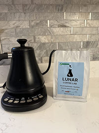 Lunar Coffee Lab Decaf Guatemala Organic Coffee - Medium Light Roast Naturally Decaffeinated - Mountain Water Process Decaf - Regenerative Organic Grown (Whole Bean) (8oz)