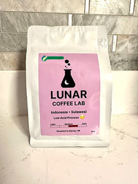 Lunar Coffee Lab Indonesia Low Acid Coffee - Specialty Medium Dark Roast - Wet Hulled Pour Over Coffee, Espresso, Cold Brew