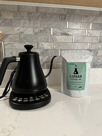 Lunar Coffee Lab Half Caff Organic Dark Roast Coffee - Half Decaf Mountain Water Process Guatemala Half Fair Trade Volcanic Colombia - Dark Roast Whole Bean Coffee (8oz)