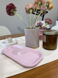 Brando Moon Small Tray - Lightweight Bio Tray - Made from Plants - Eco Friendly Low Carbon Kitchen Tool - Curved Edges and Smooth Surface - Travel Size 8 x 4.1 inches