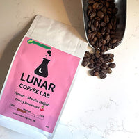 Lunar Coffee Lab Yemen Mocca Natural Medium Light Roast Coffee - Drought Resistant Coffee Bean - Cherry Processed Whole Bean