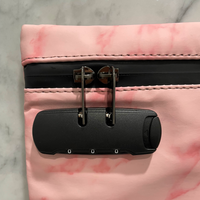 Brando Moon Pink Marble Lock Bag - Smell Proof Active Carbon - Air Tight Sealed Zippers