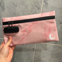 Brando Moon Pink Marble Lock Bag - Smell Proof Active Carbon - Air Tight Sealed Zippers