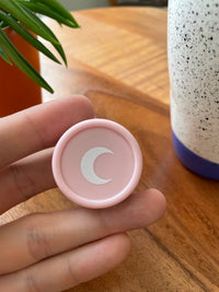 Brando Moon Silicone Wax Case Pink 5pcs - Round Wax Silicone Containers Non-stick Oil Jars - Multi-Use Storage Jars 5ml