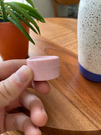 Brando Moon Silicone Wax Case Pink 5pcs - Round Wax Silicone Containers Non-stick Oil Jars - Multi-Use Storage Jars 5ml