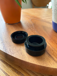 Brando Moon Silicone Wax Case Black 5pcs - Round Wax Silicone Containers Non-stick Oil Jars - Multi-Use Storage Jars 5ml