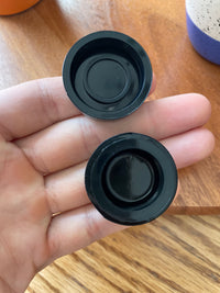 Brando Moon Silicone Wax Case Black 5pcs - Round Wax Silicone Containers Non-stick Oil Jars - Multi-Use Storage Jars 5ml