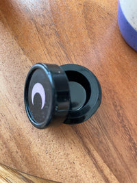 Brando Moon Silicone Wax Case Black 5pcs - Round Wax Silicone Containers Non-stick Oil Jars - Multi-Use Storage Jars 5ml