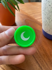 Brando Moon Silicone Wax Case Green 5pcs - Round Wax Silicone Containers Non-stick Oil Jars - Multi-Use Storage Jars 5ml