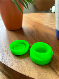 Silicone Wax Case Green 3pcs
