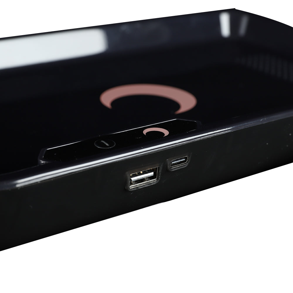LED rolling tray with rechargeable battery