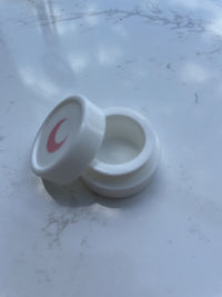 Brando Moon Silicone Wax Case White 5pcs - Round Wax Silicone Containers Non-stick Oil Jars - Multi-Use Storage Jars 5ml