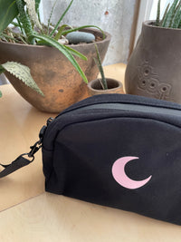 Brando Moon Smell Proof Makeup Bag with Moon - Carbon Neutralizing Fabric - Air Tight Zippers