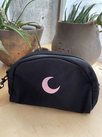 Brando Moon Smell Proof Makeup Bag with Moon - Carbon Neutralizing Fabric - Air Tight Zippers