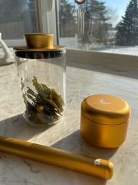 Brando Moon Airtight Glass Stash Jars Pro - Storage Jar with Lid Smell Proof Stash Jars for Weed - Muti Use Stash Container Travel Size 4" 250ML