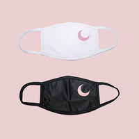 Brando Moon Reusable Washable Face Mask with PM 2.5 Filter - Comfortable 100% Soft Cotton Cloth with Slip in Air Filter - Wide Fit