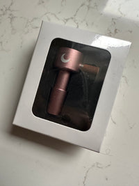 Rose Gold Bong Bowl with Wood Grip