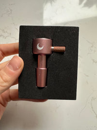 Rose Gold Bong Bowl with Wood Grip