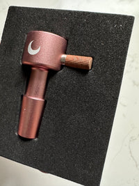 Rose Gold Bong Bowl with Wood Grip