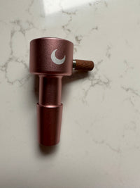 Rose Gold Bong Bowl with Wood Grip