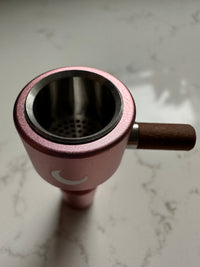 Rose Gold Bong Bowl with Wood Grip