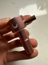 Rose Gold Bong Bowl with Wood Grip