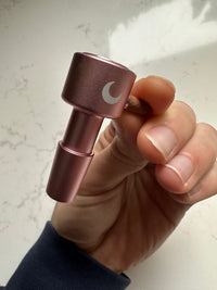 Rose Gold Bong Bowl with Wood Grip