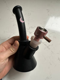 Rose Gold Bong Bowl with Wood Grip