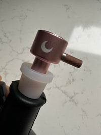 Rose Gold Bong Bowl with Wood Grip